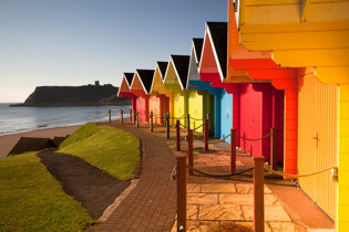 Beach huts in Britain