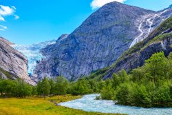 Briksdal glacier in Olde