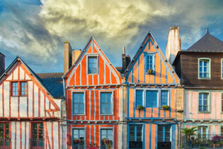 Vannes, beautiful old half-timbered houses