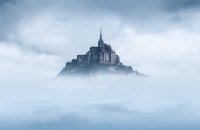 Mont St Michel rising from the fog