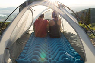 Sleep pad in tent