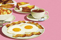 Vintage breakfast poster