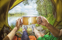 Couple in tent
