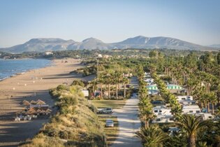 Campsites on the beach in Catalunya