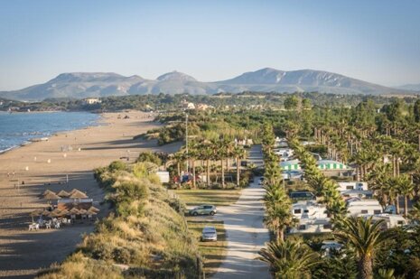 Campsites on the beach in Catalunya
