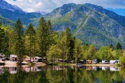 Campsite in the mountains of Slovenia