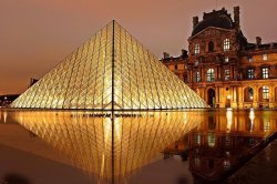 Louvre pyramid in Paris