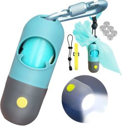 Dog Poo Bag Holder with LED Torch