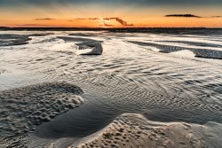 Sunrise on the mouth of the Somme River