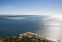 A view into the troia peninsula from the 7th battery fort.
