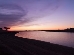 Pink sunset in Alqueva