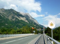 Liechtenstein border at Balzers
