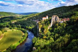 Rocamadour, overlooking the River Dordogne