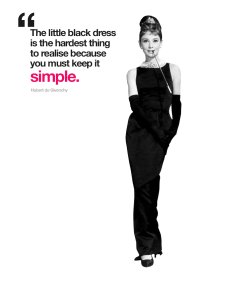 Black Givenchy dress of Audrey Hepburn
