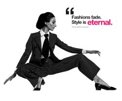 Naty Abascal in Yves Saint Laurent Suit, in Harper's Bazaar, 1967