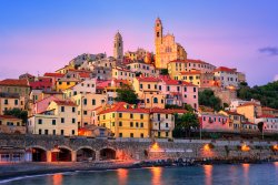 Cervo on mediterranean coast of Liguria