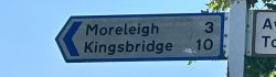 A Blue Devon Road Sign