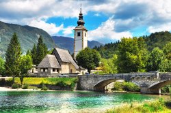 Church of St John the Baptist, Bohinj Lake, Slovenia