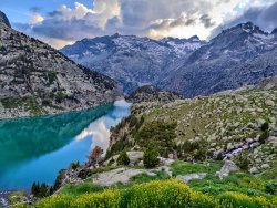 Mountains and lake of Aigüestortes i Estany de Sant Maurici National Park