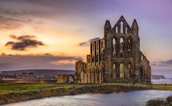 Whitby Abbey at dusk