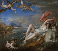 The Rape of Europa by Titan, painted around 1560
