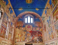 Nave of the Scrovegni Chapel painted by Giotto di Bondone in around 1305