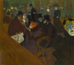 At the Moulin Rouge by Henri de Toulouse-Lautrec, painted between 1892-95
