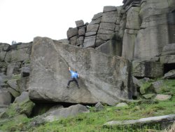 Bouldering at Stanage Edge