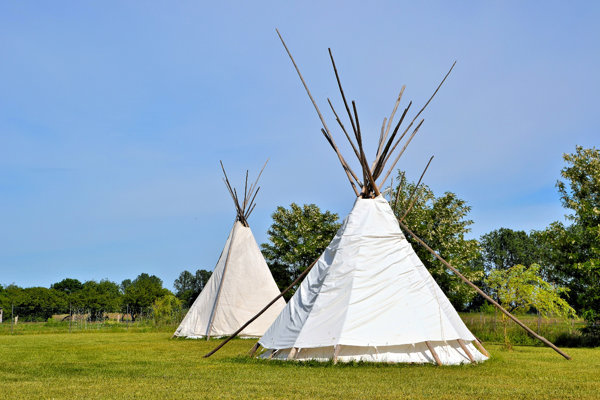 Glamping canvas tent