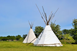 Glamping canvas tent