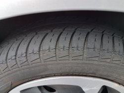 Cracked tyre