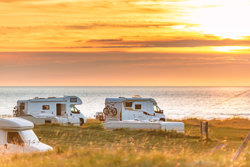 Motorhomes on Nordic campsite