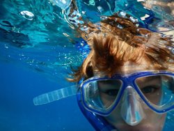 Young boy snorkelling