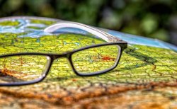 Map and glasses