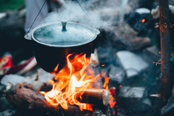 The camp fire