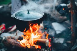 The camp fire