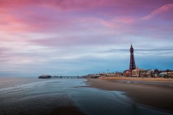 Blackpool at dusk