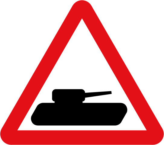 Slow-moving military vehicles