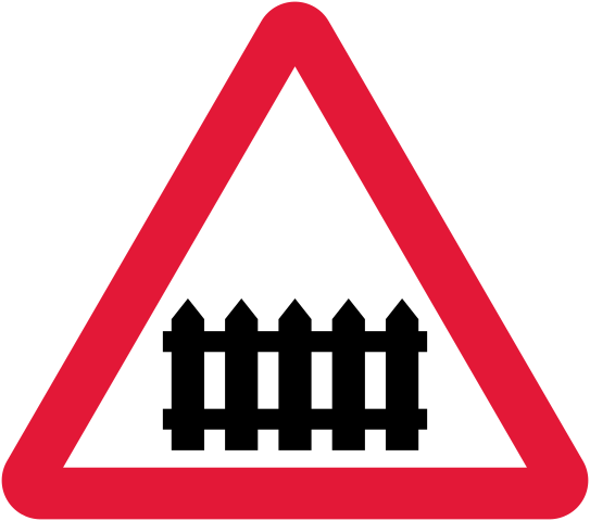 Level crossing with gates Sign